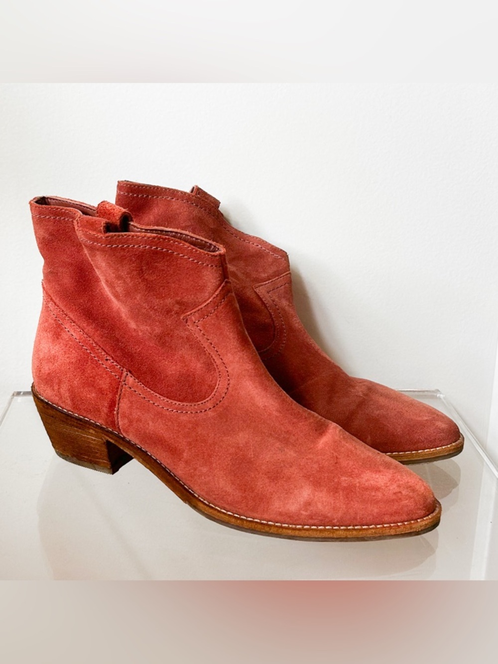 Boden Allendale Suede Ankle Boots in Red Oak, size 39